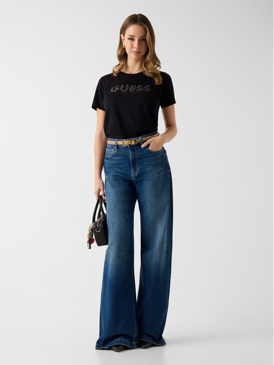Guess Guess Тишърт W6GI15 K3035 Черен Regular Fit