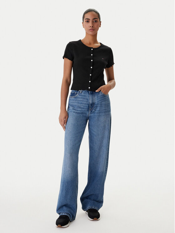 Tommy Jeans Tommy Jeans Halenka DW0DW20377 Černá Slim Fit