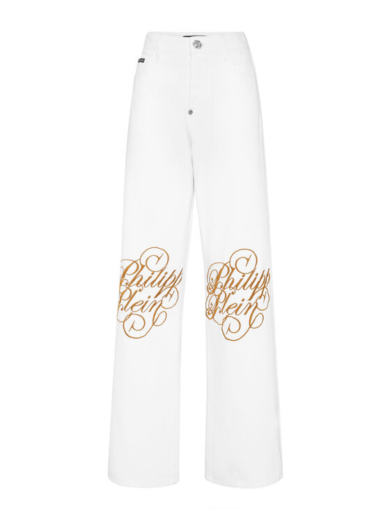 PHILIPP PLEIN PHILIPP PLEIN Jeansy 24895 Biały Skater Fit