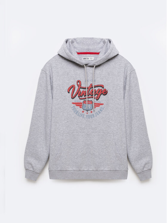 BIG STAR BIG STAR Bluza LUKA Szary Comfort Fit