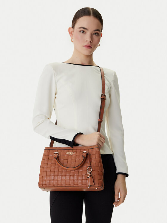 Guess Guess Дамска чанта Sandy HWWG84 18060 Кафяв