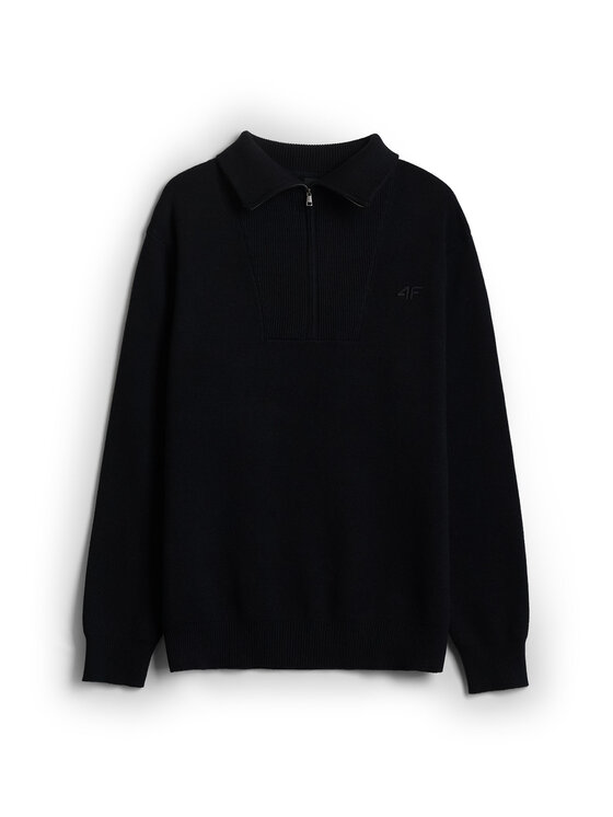 4F 4F Sweter CITY FORM Czarny Regular Fit