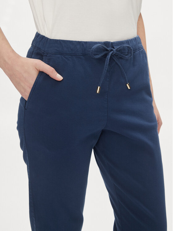 Max Mara Leisure Max Mara Leisure Hlače Terreno 2416131058 Tamnoplava Regular Fit