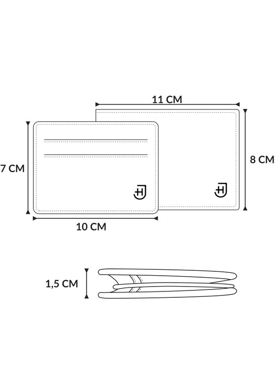 James Hawk James Hawk Mały Portfel Męski Męski skórzany portfel slim z RFID Brązowy