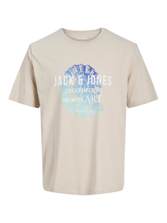 Jack & Jones Jack & Jones T-shirt Gradient Print 12288094 Beige chiaro Regular Fit