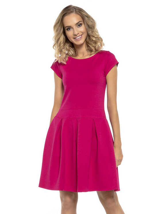 Tessita Tessita Sukienka dzianinowa T254 Różowy A-Line Fit
