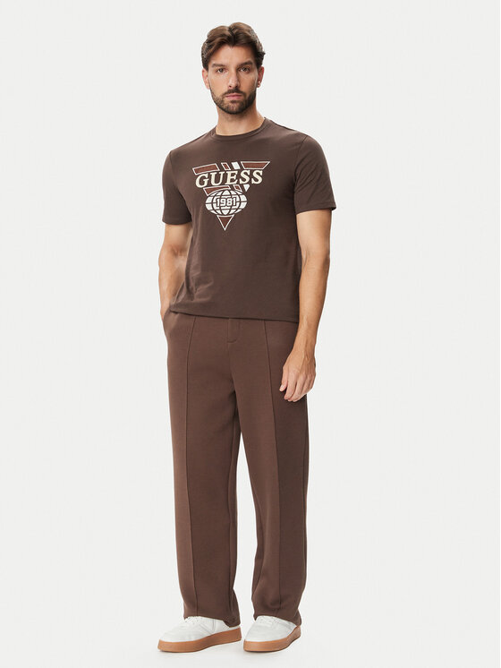 Guess Guess Тишърт Z6BI08 K6543 Кафяв Regular Fit
