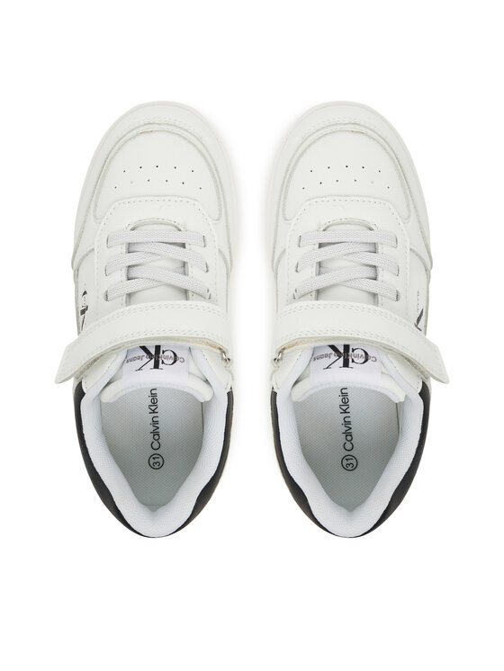 Calvin Klein Jeans Calvin Klein Jeans Sneakersy Low Cut Lace-Up/ Velcro Sneaker V1X9-82077-1355 S Biela
