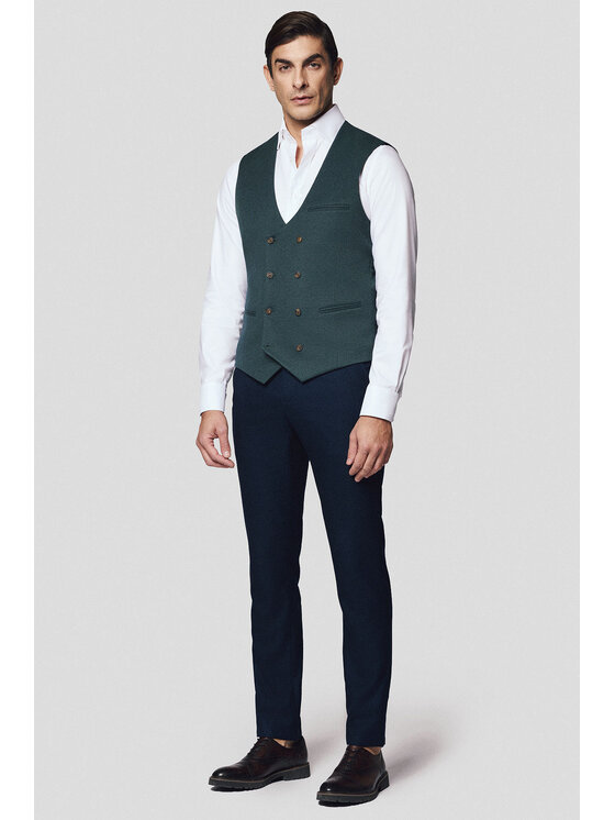 Lancerto Lancerto Kamizelka Sorgono KA131125000002 Zielony Slim Fit