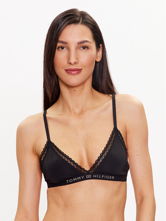 Tommy Hilfiger Tommy Hilfiger Podprsenka Bralette UW0UW04242 Černá