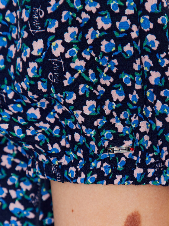 Tommy Jeans Sommerkleid Ditsy Floral DW0DW15675 Dunkelblau Regular 