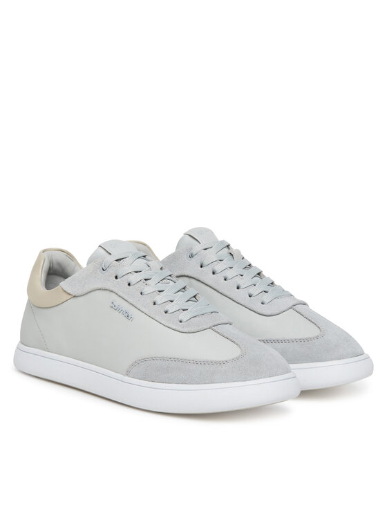 Calvin Klein Calvin Klein Sneakersy Cupsole Lace Up - Lth Sue Mix HW0HW02435 Szary