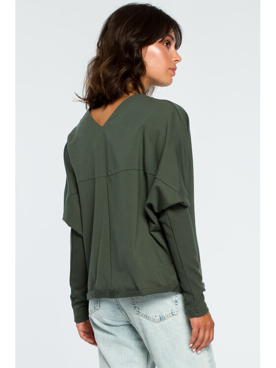 BeWear BeWear Felpa B094 Verde Baggy Fit