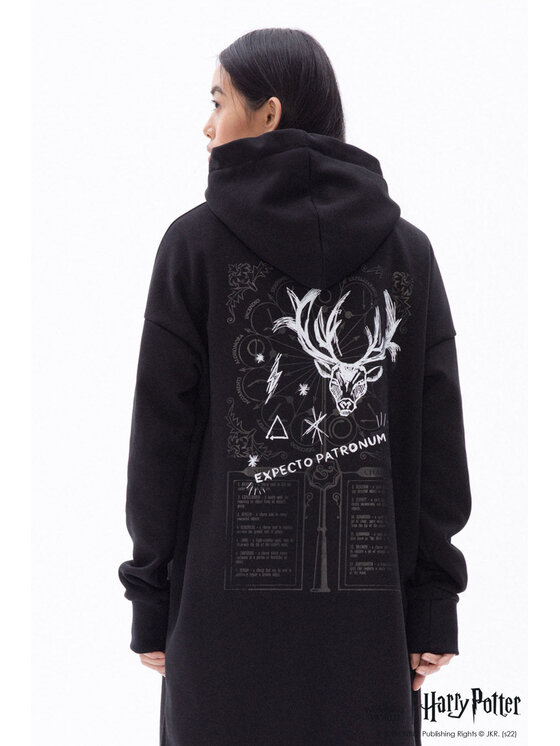 NAOKO NAOKO Mikina Expecto Patronum Černá Regular Fit