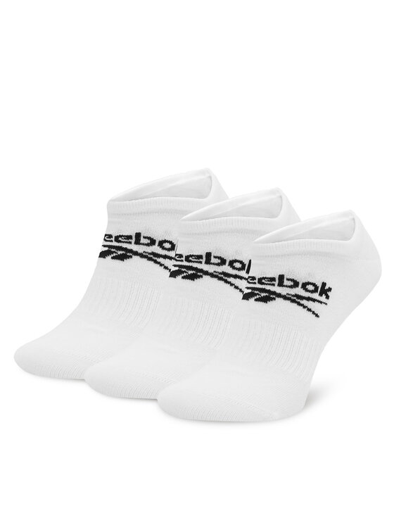Reebok Lot de 3 paires de chaussettes basses unisexe R0353-SS24 (3-pack) Blanc