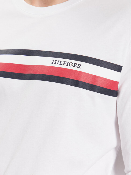 Tommy Hilfiger Tommy Hilfiger Longsleeve MW0MW32366 Biały Slim Fit