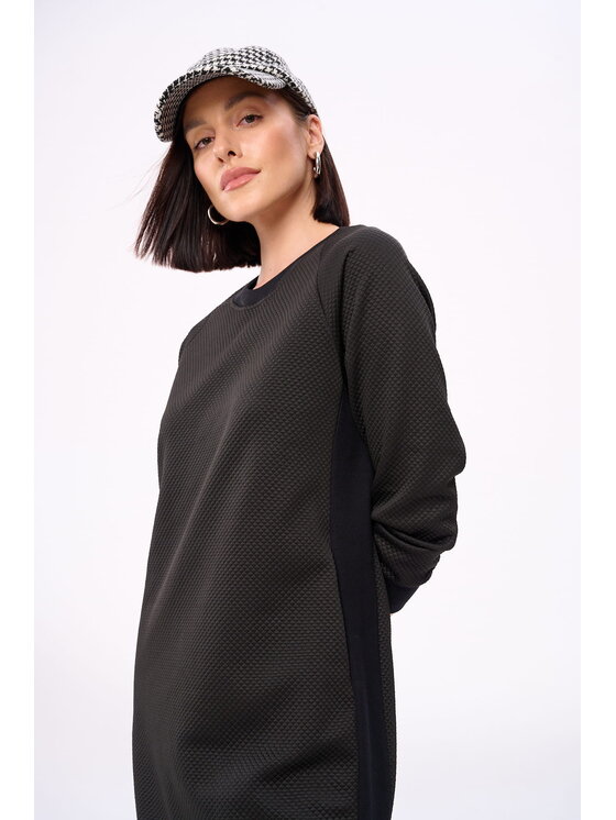 blue shadow blue shadow Sukienka codzienna Sandra Czarny Regular Fit