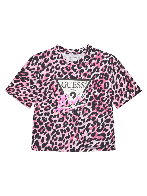 Guess Tričko J5YI07 K6YW4 Ružová Regular Fit