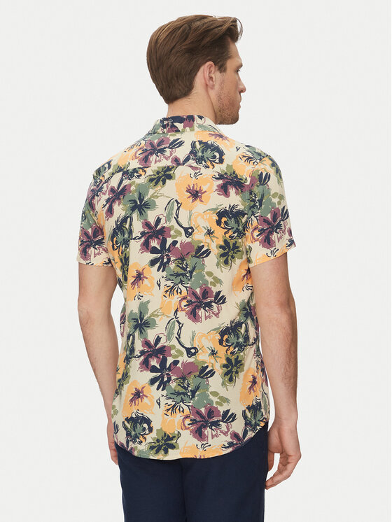 Blend Blend Koszula 20718224 Beżowy Slim Fit
