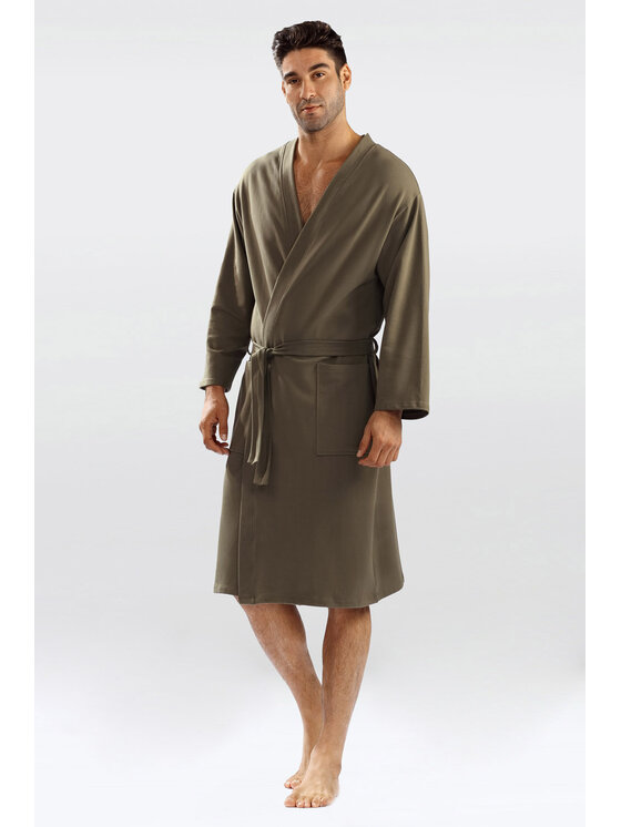 DKaren Lingerie DKaren Lingerie Szlafrok Harry Męska Khaki