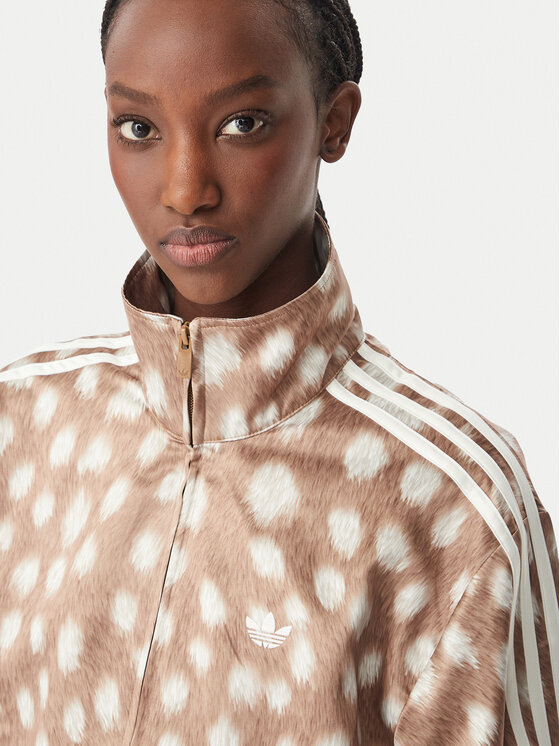 adidas adidas Bluza Firebird KT2143 Brązowy jasny Regular Fit