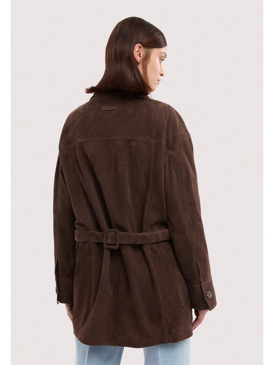 Trussardi Trussardi Giacca di pelle R368A000737N032 Marrone Regular Fit