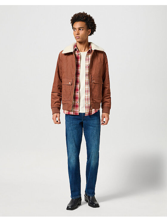 Wrangler Wrangler Kurtka przejściowa CORDUROY Brązowy Regular Fit