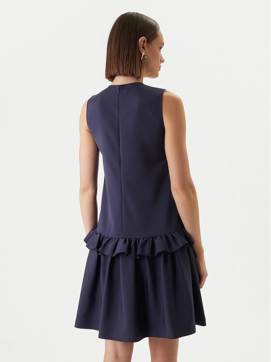 Victoria Victoria Beckham Victoria Victoria Beckham Každodenné šaty Stretch Faille 2221WDR002556C Tmavomodrá Relaxed Fit