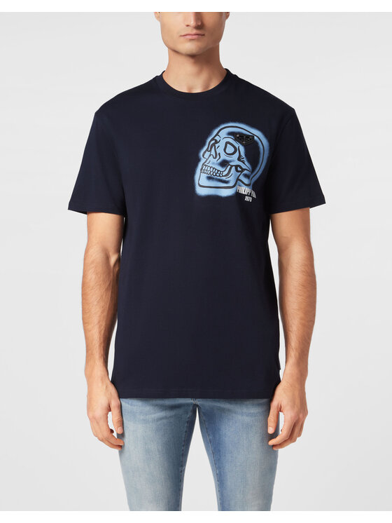 PHILIPP PLEIN PHILIPP PLEIN T-Shirt 22851 Tmavomodrá Regular Fit