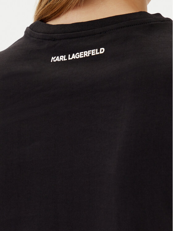 KARL LAGERFELD KARL LAGERFELD Tričko A2W17120 Čierna Regular Fit