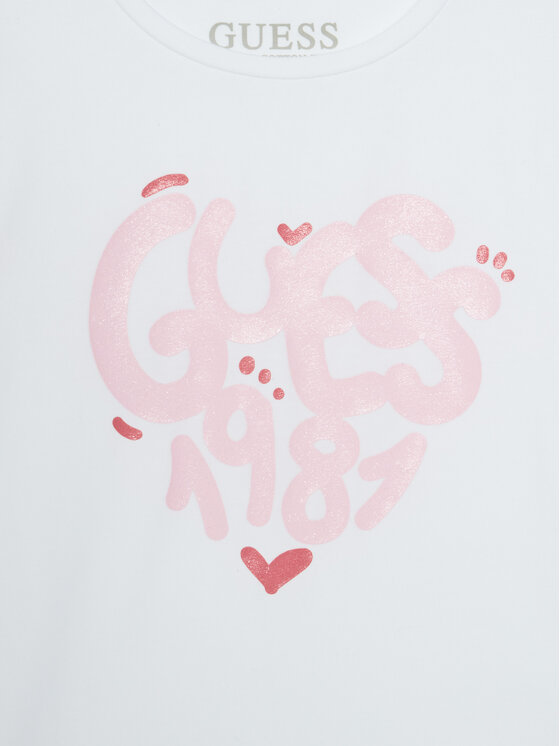 Guess Guess T-Shirt K5RI02 K6YW4 Biały Regular Fit