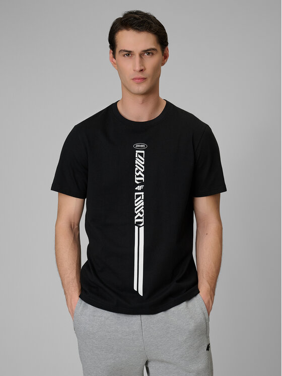 4F 4F T-Shirt FLUID EXPRESSIONS Czarny Regular Fit