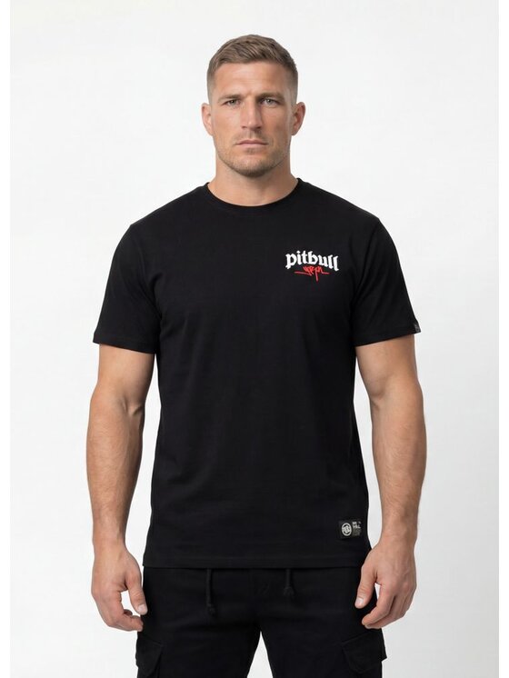 PITBULL PITBULL T-Shirt LA CAVALERA Czarny Regular Fit
