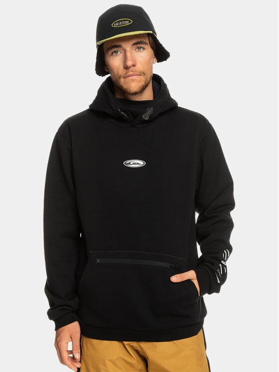 Quiksilver Quiksilver Mikina Big Logo Tech Otlr EQYFT04786 Černá Regular Fit