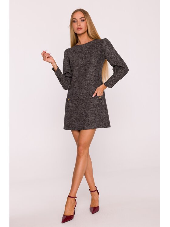 Made of Emotion Made of Emotion Sukienka wieczorowa M870 Czarny Modern Slim Fit