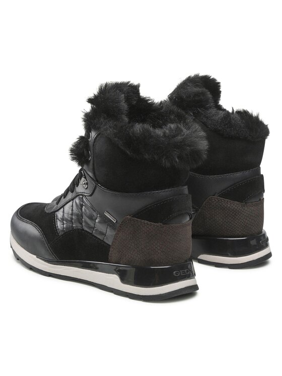 Geox Geox Polokozačky D New Aneko B Abx A D26LYA 085FU C9999 Černá