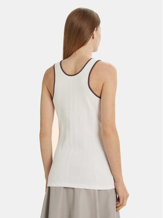 Max Mara Leisure Max Mara Leisure Top Sax 2516941027 Biały Slim Fit