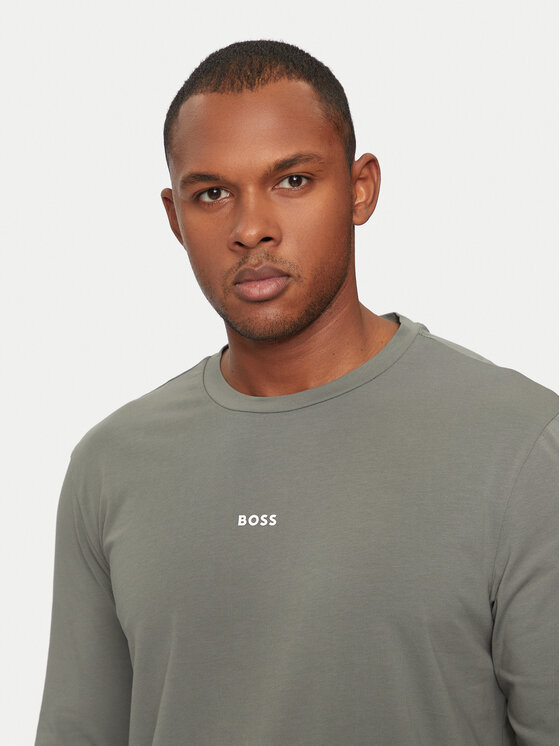 BOSS Boss Тениска с дълъг ръкав Tchark 50473286 Сив Regular Fit