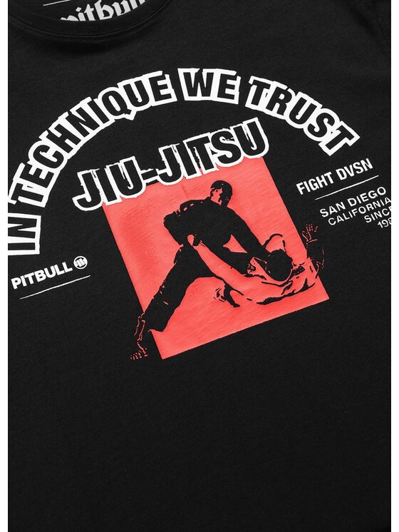 PITBULL PITBULL T-Shirt IN TECHNIQUE WE TRUST Czarny Regular Fit