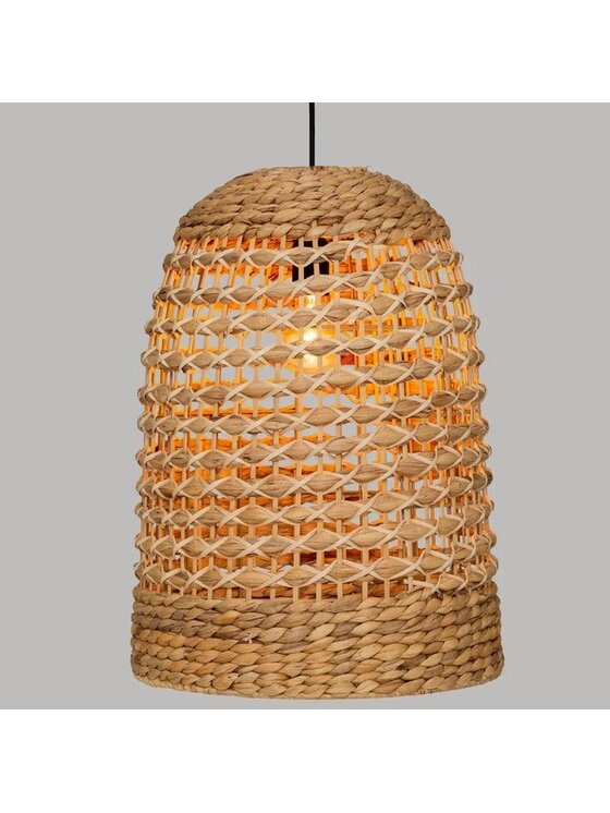 MIAhome MIAhome Lampa wisząca pleciona hiacynt Brązowy