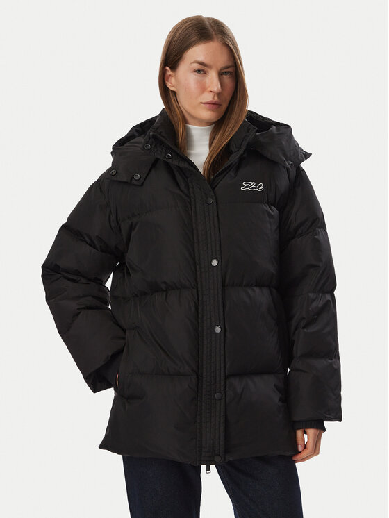 KARL LAGERFELD KARL LAGERFELD Kurtka zimowa B4W15060 Czarny Regular Fit