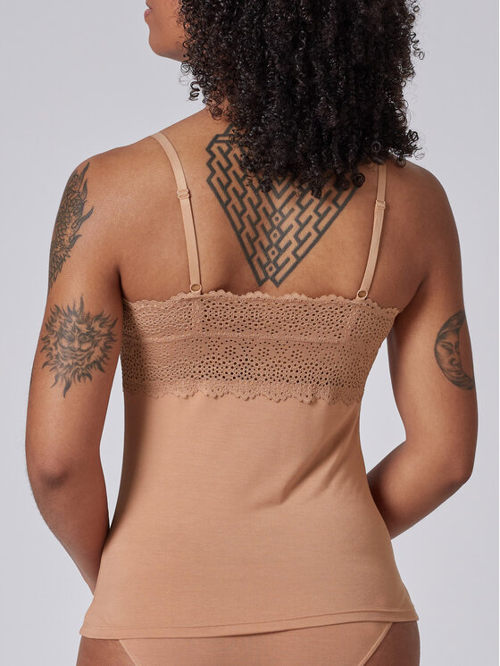 Skiny Skiny Podprsenkový top 080585 Béžová Slim Fit