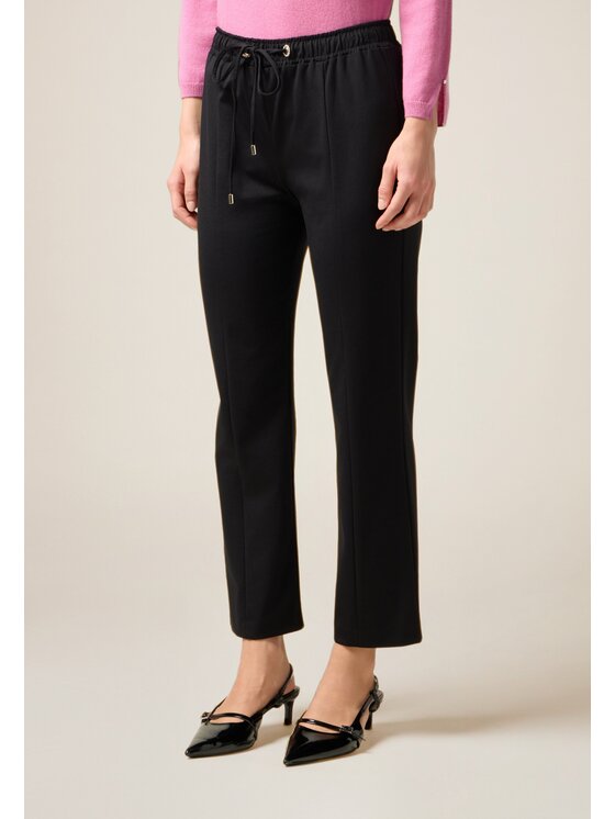 Oltre Oltre Pantaloni di tessuto P263R009066N033 Nero Boy Fit