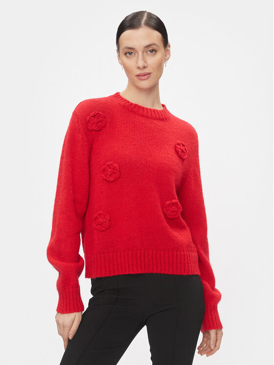 Női Sweater Kontatto, Méret: OS, Piros, 3M1234