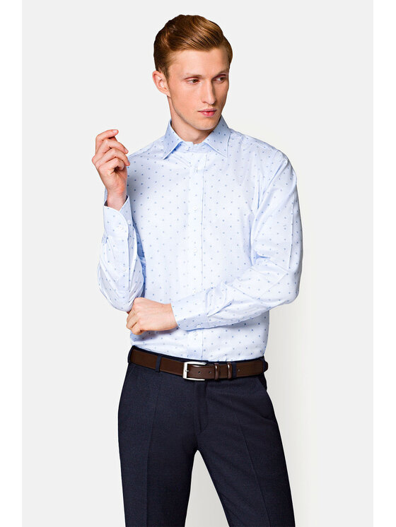 Lancerto Lancerto Koszula Nina KO073219000014 Błękitny Slim Fit