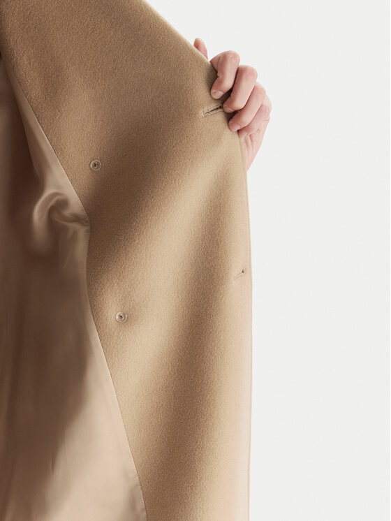 Marella Marella Cappotto di lana Tenna 2523016071 Beige Regular Fit