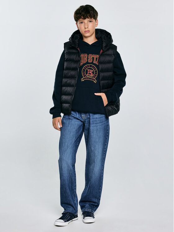 BIG STAR BIG STAR Bluza LIRON Granatowy Basic Fit