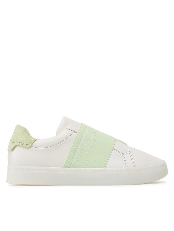 Sneakers Calvin Klein Clean Cupsole Slip On-He HW0HW01416 Marshmallow/Spirit Green 01U