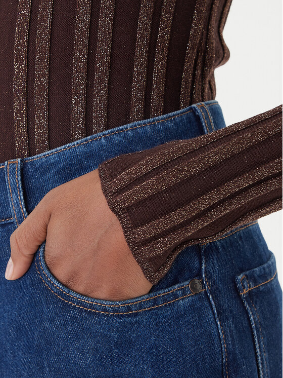 Fracomina Fracomina Πουλόβερ FJ25WT7013K463Q7 Καφέ Slim Fit