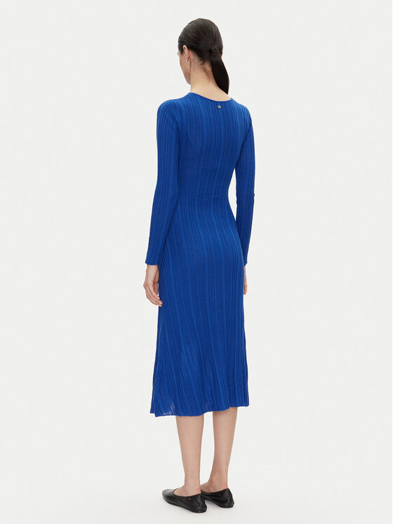 Pepe Jeans Pepe Jeans Džemper haljina Natasha PL953642 Plava Slim Fit